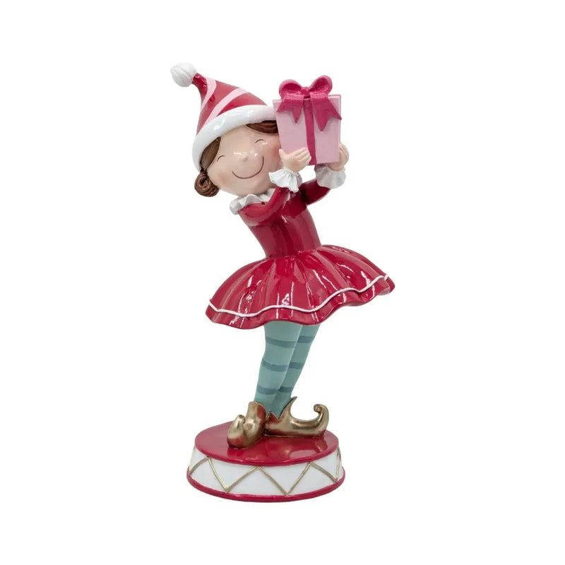 Christmas Candyland Girl Elf Resin, 33 cm – Bulk Buy x4