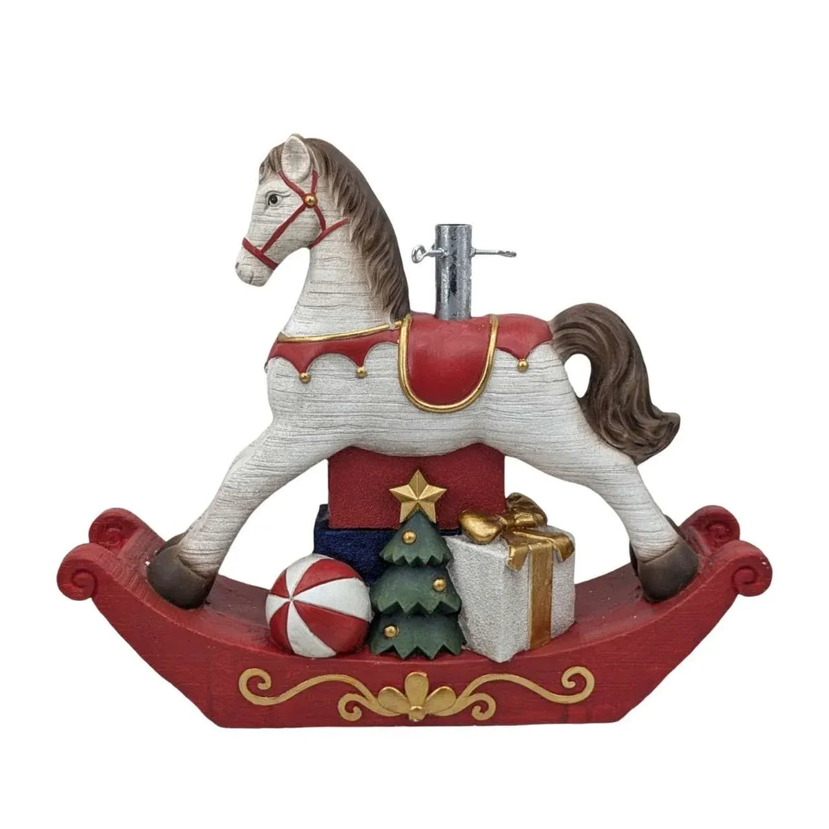 Christmas Rocking Horse Tree Stand, 73 x 20.5 x 61 cm