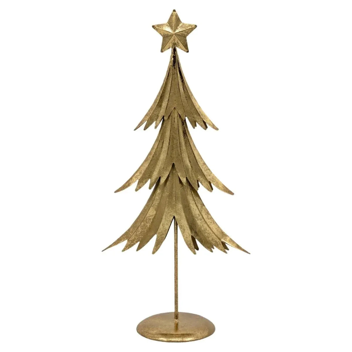 Christmas Golden Elegance Metal Tree Deco, 20 x 10 x 42 cm H – Bulk Buy x6