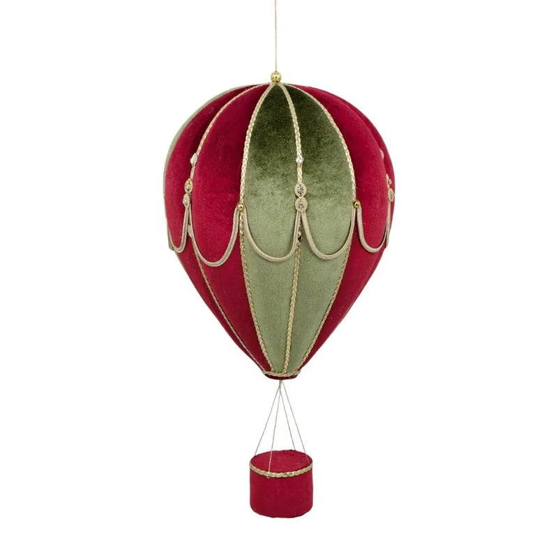 Christmas Red & Green Velvet Balloon, 44 cm – Bulk Buy x4