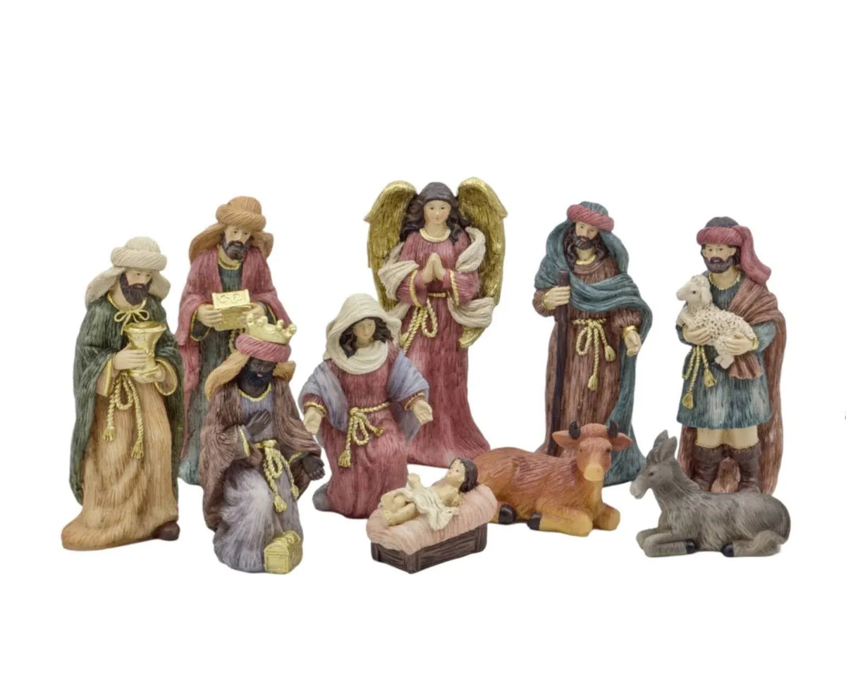 Christmas Polyresin Nativity Set – Set of 10, Bulk Buy x2