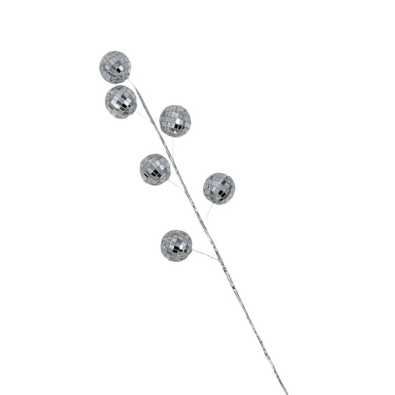 Christmas Mirror Ball Pick, 3.8 cm Ball – Bulk Buy x12