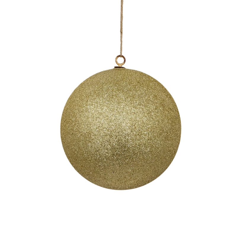 Christmas Gold Glitter Ball Polystyrene Large, 20 cm – Bulk Buy x8
