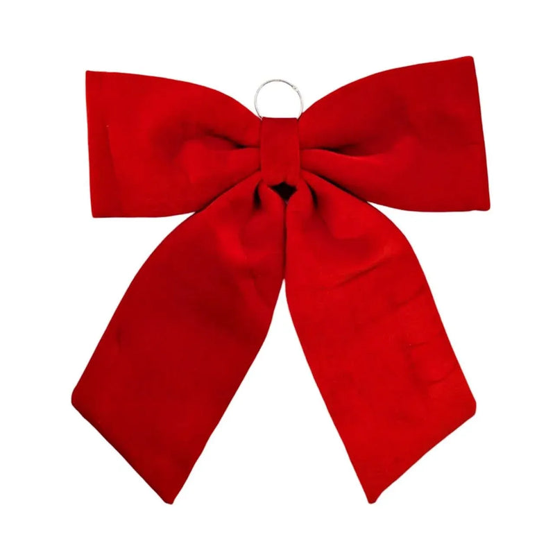 Christmas Velvet Red Bow with Hanging Ring XL, 44 cm – Bulk Buy x12
