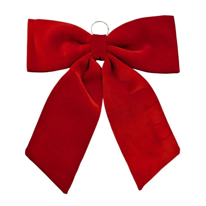 Christmas Velvet Red Bow with Hanging Ring XXL, 60 cm – Bulk Buy x8