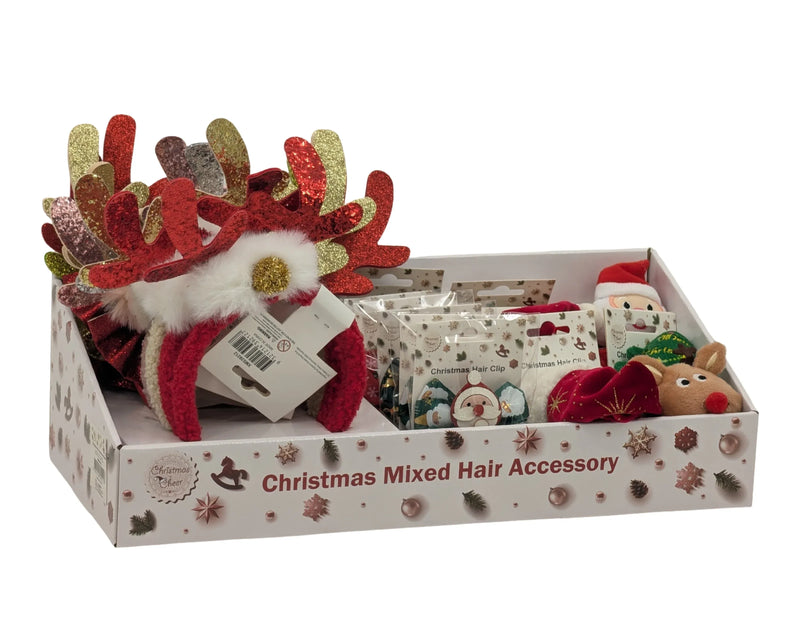 Christmas Hair Accessories Mixed Items – Bulk Buy x24