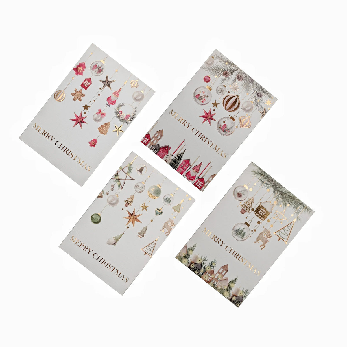 Christmas Rich Foiled Traditional Cards, 11.5 x 17.5 cm – Pack of 8, Bulk Buy x48