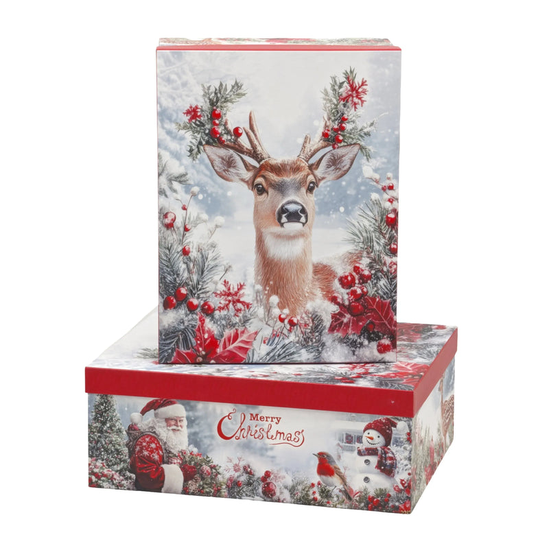 Christmas Winter Magic Gift Box Set, 43 x 34 x 16 cm – Set of 18, Bulk Buy x2