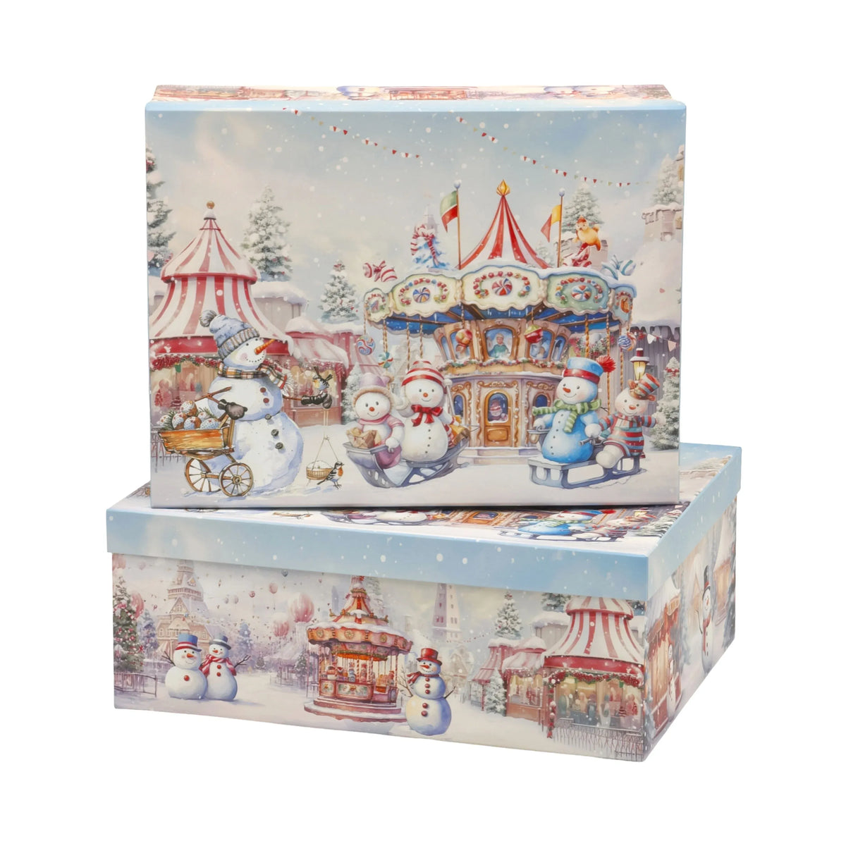 Christmas Let It Snow Gift Box Set, 43 x 34 x 16 cm – Set of 18, Bulk Buy x2
