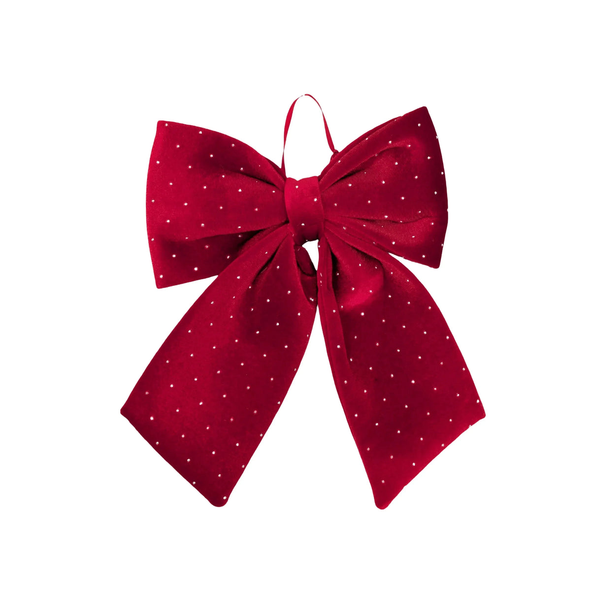 Christmas Diamond & Velvet Red Bow, 20 x 24 cm – Bulk Buy x24