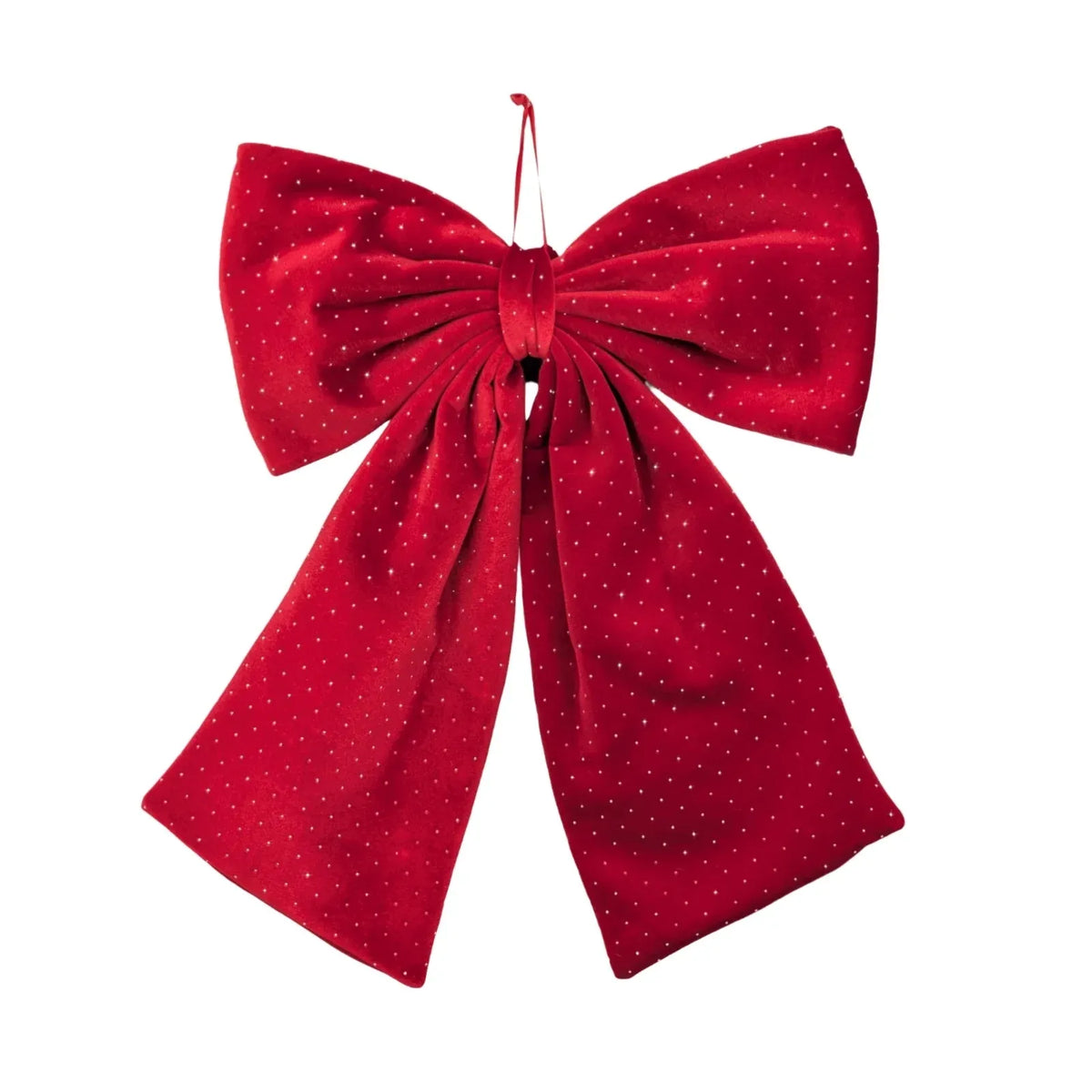 Christmas Diamond & Velvet Red Bow, 44 cm