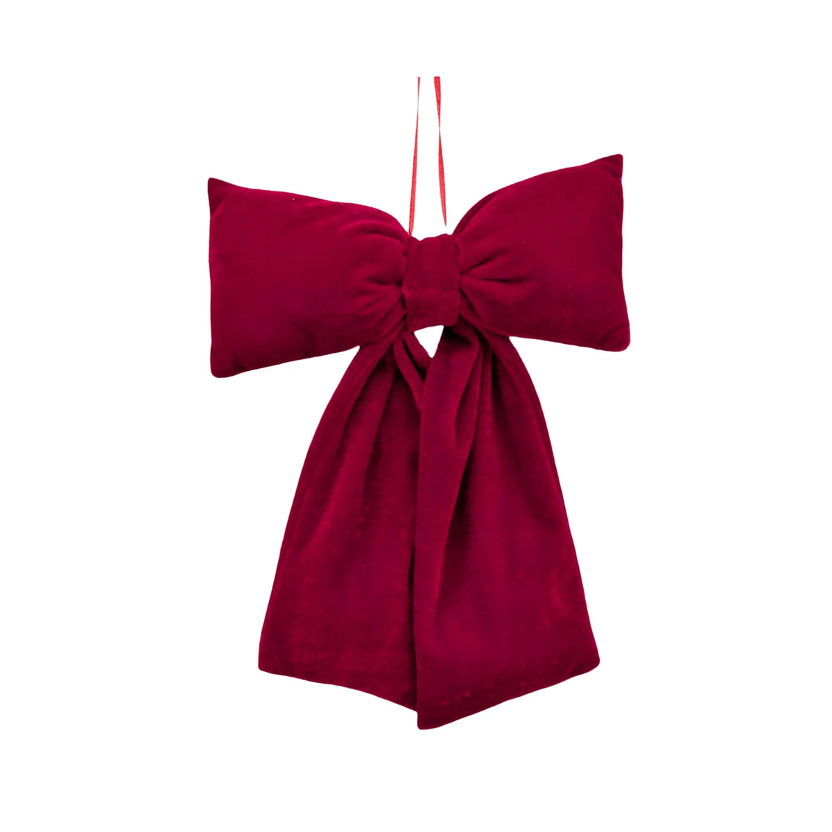 Christmas Plush Velvet Drape Bow Medium, 20 x 28 cm