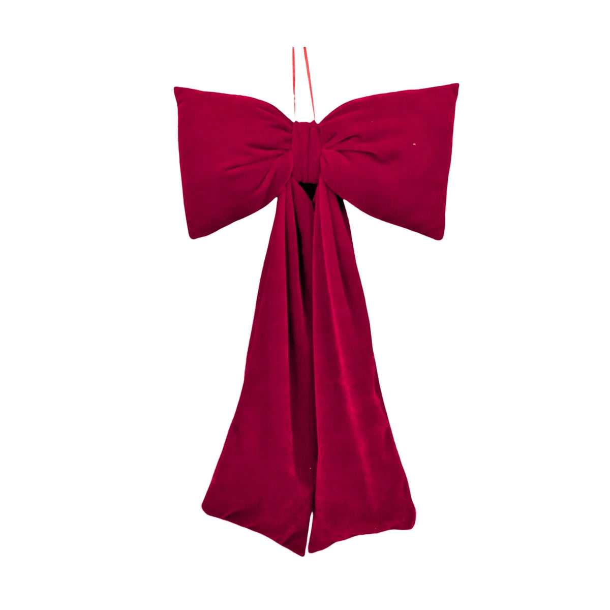 Christmas Plush Velvet Drape Bow Large, 28 x 43 cm