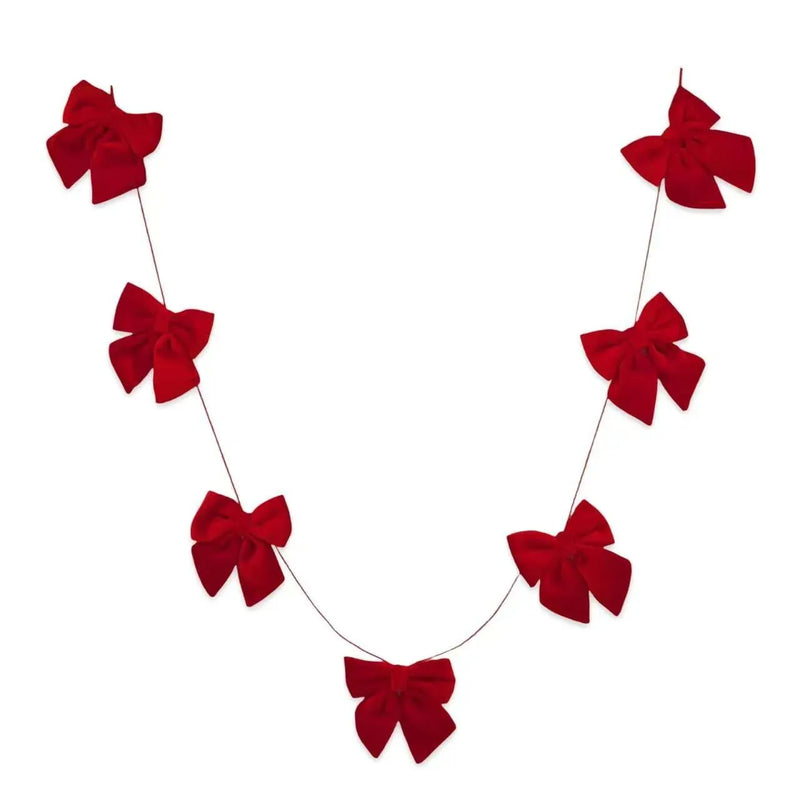 Christmas Bow Garland, 2.7 m – Set of 7 Bows