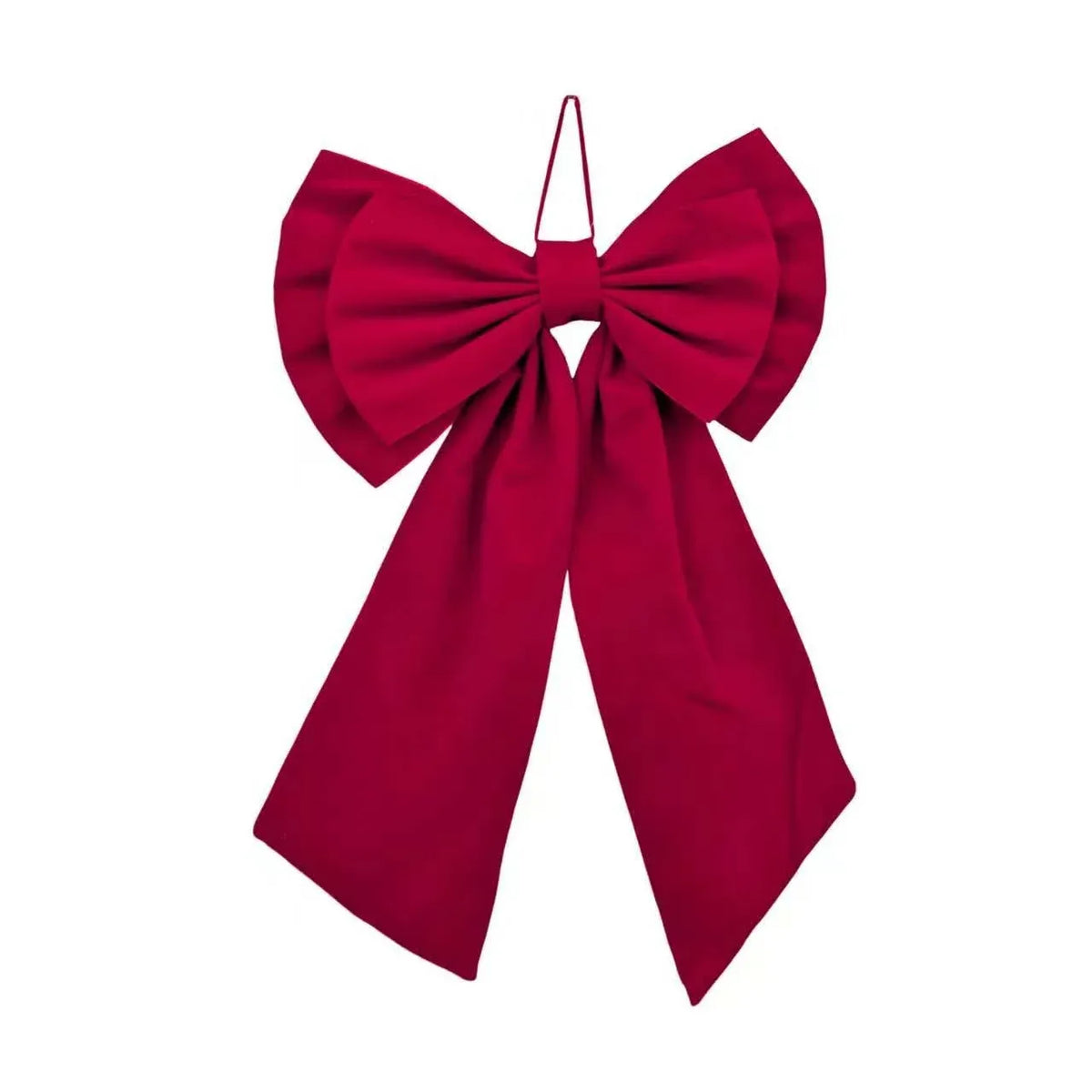 Christmas Burgundy Double Layer Bow, 45 x 78 cm – Bulk Buy x12