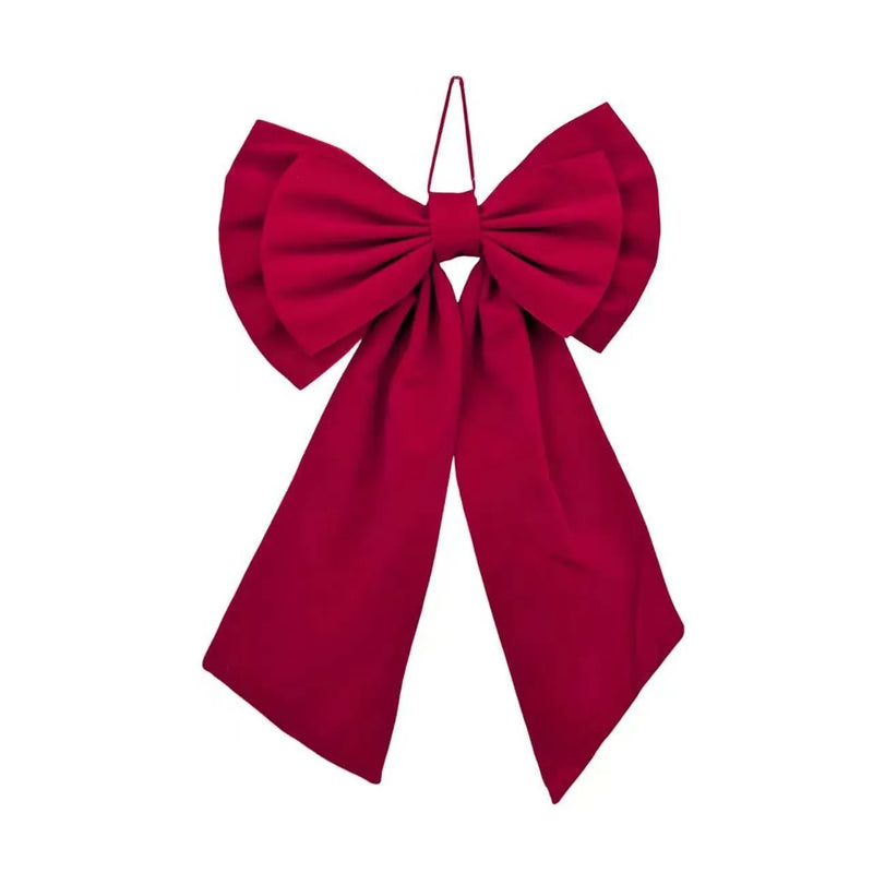 Christmas Burgundy Double Layer Bow, 45 x 78 cm – Bulk Buy x12