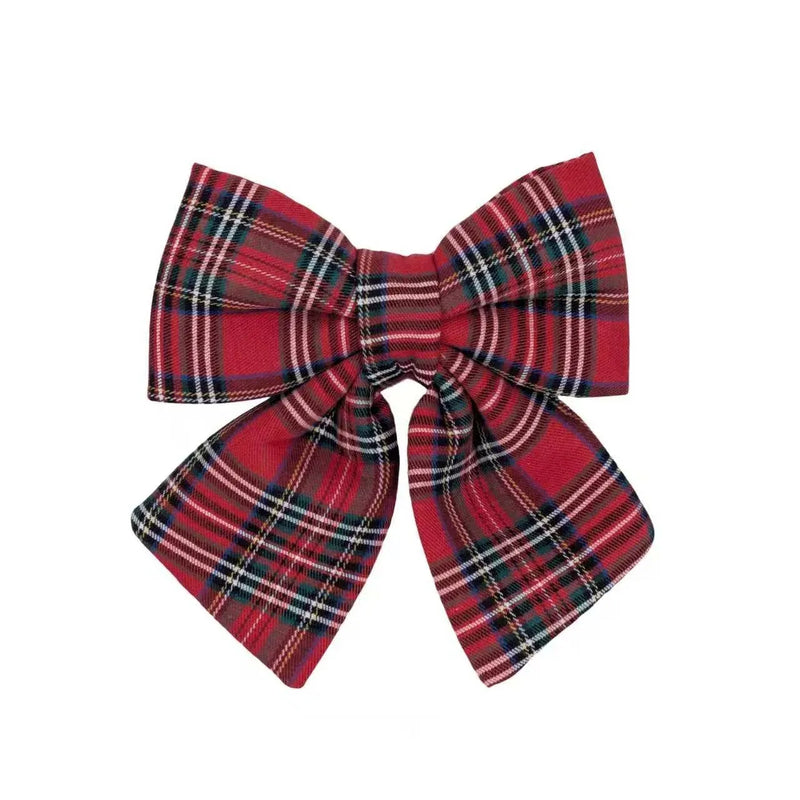 Christmas Tartan Bow, 20 x 22 cm – Bulk Buy x24