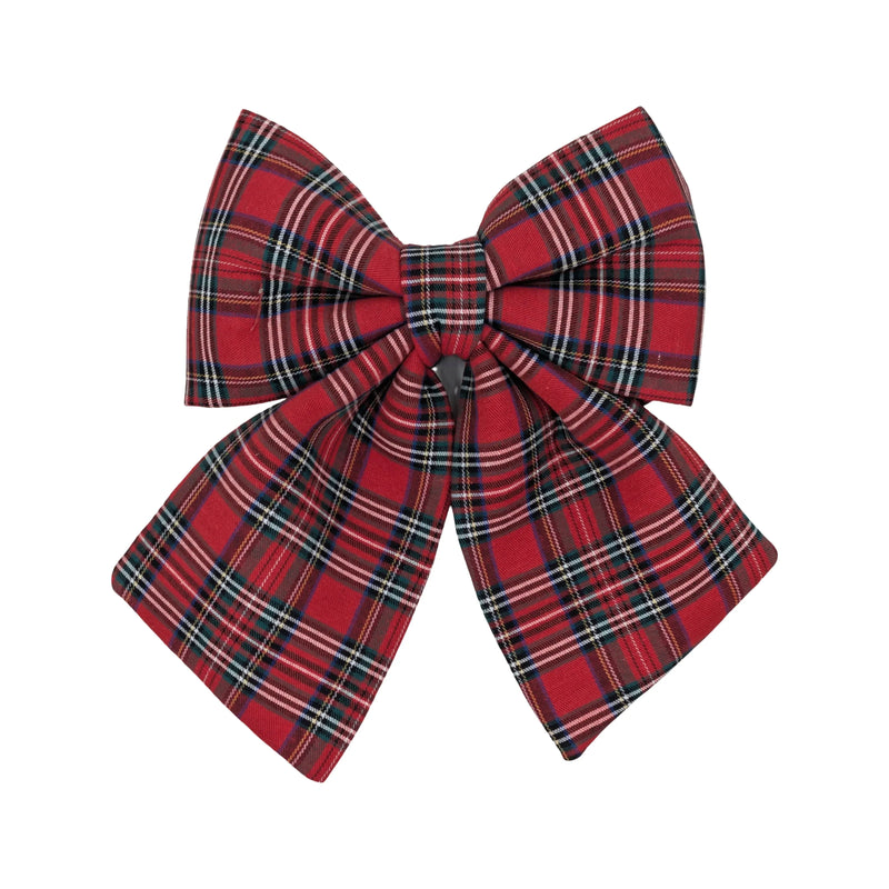 Christmas Tartan Bow, 30 x 34 cm – Bulk Buy x24