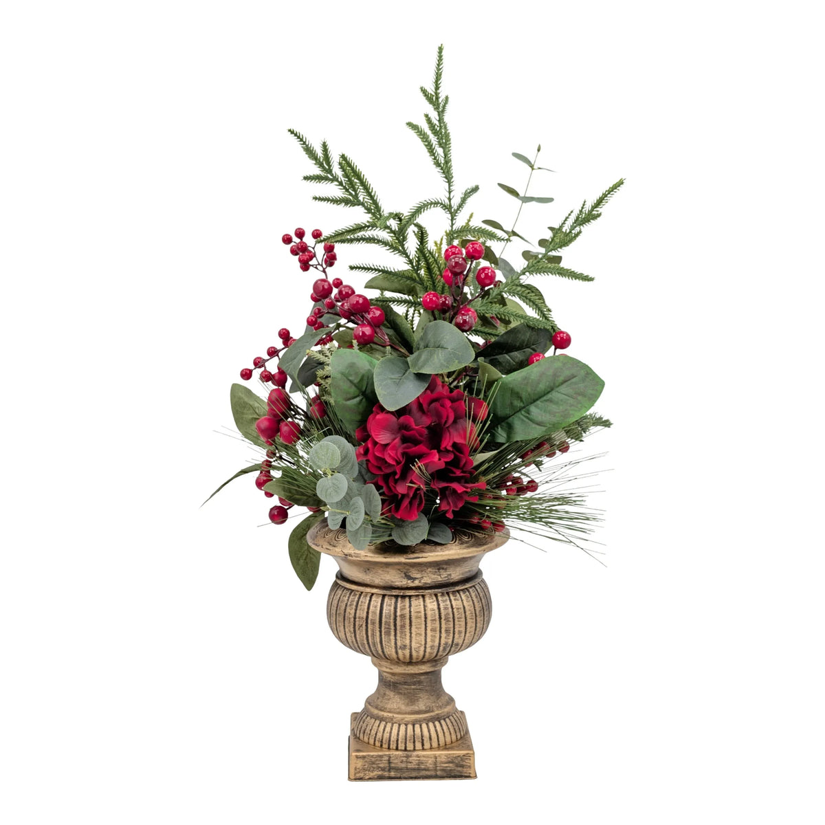 Christmas Heritage Hydrangea & Berry Pot, 66 cm – Bulk Buy x3