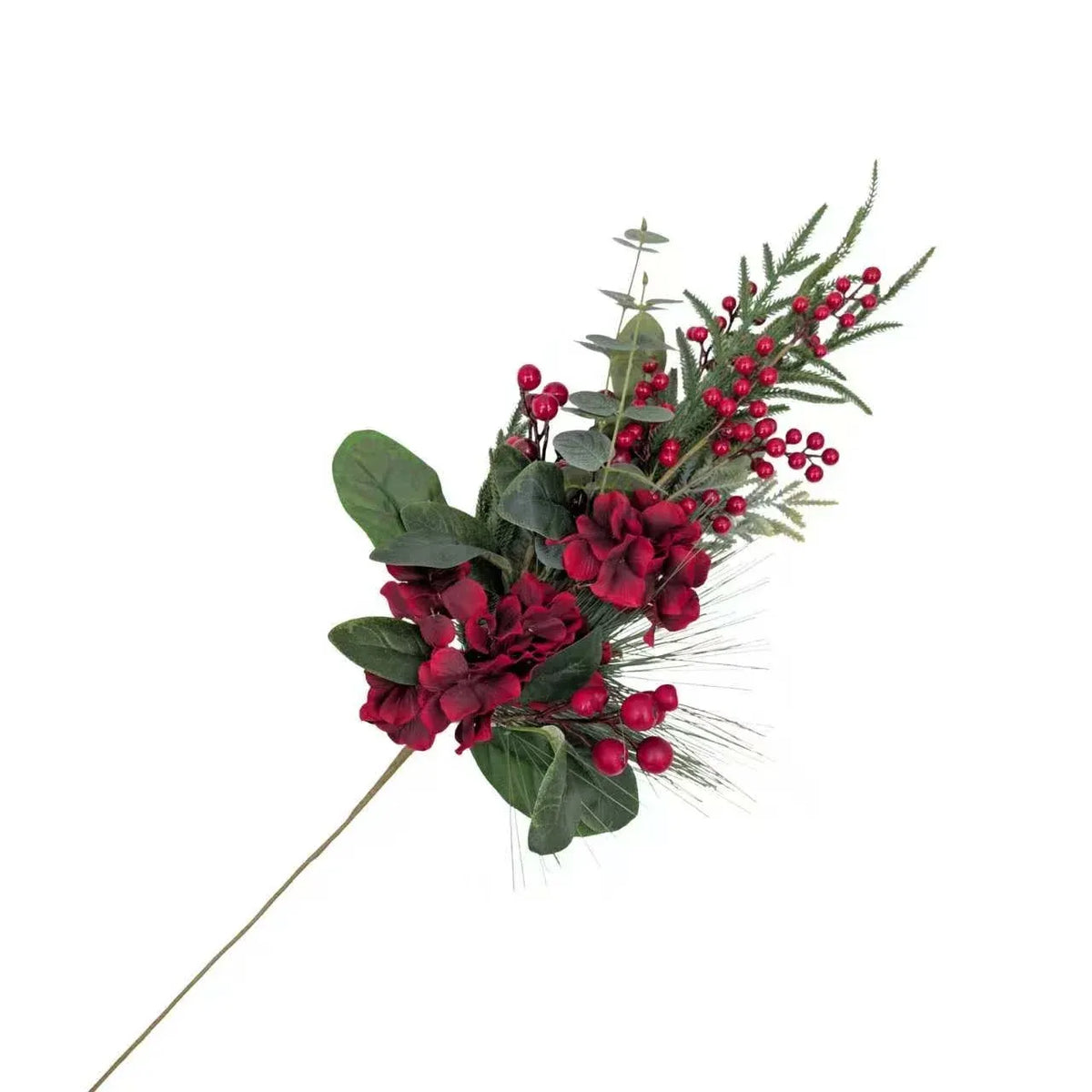 Christmas Heritage Hydrangea & Berry Pick, 89 cm – Bulk Buy x12