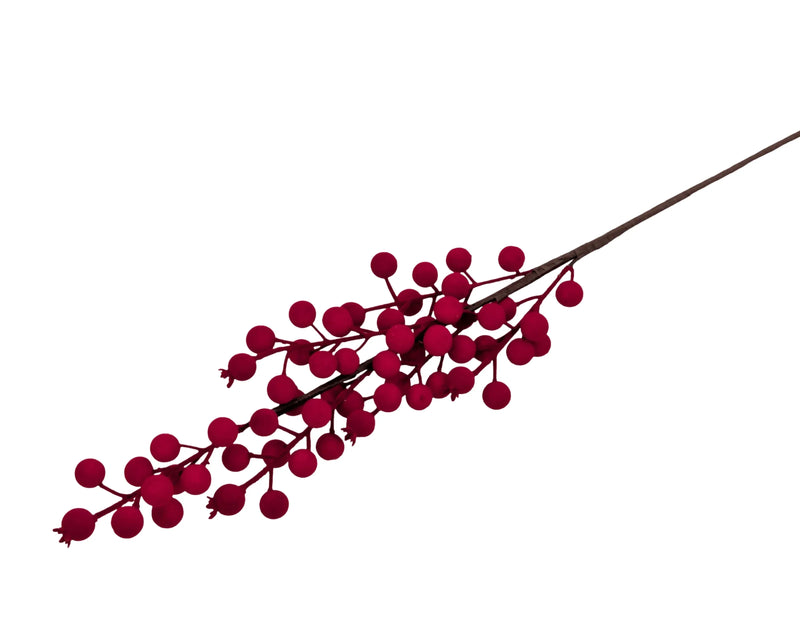 Xmas Flocking Berry Pick 64cm