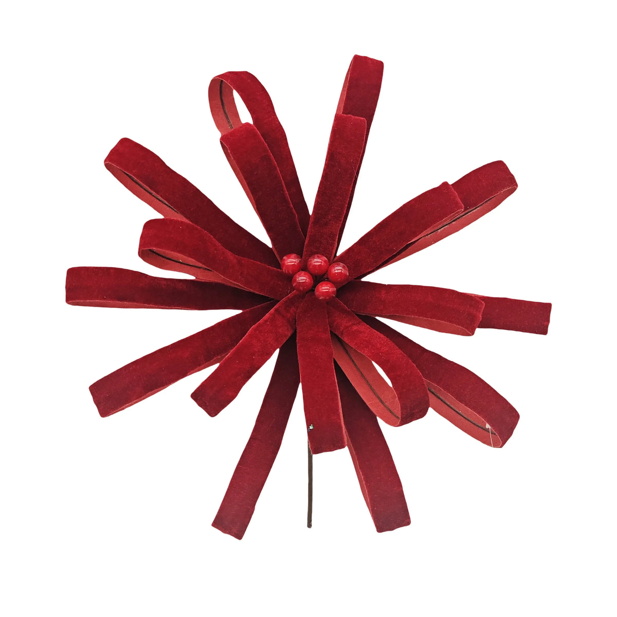 Christmas Velvet Flower Pick, 30 x 25 cm – Bulk Buy x24