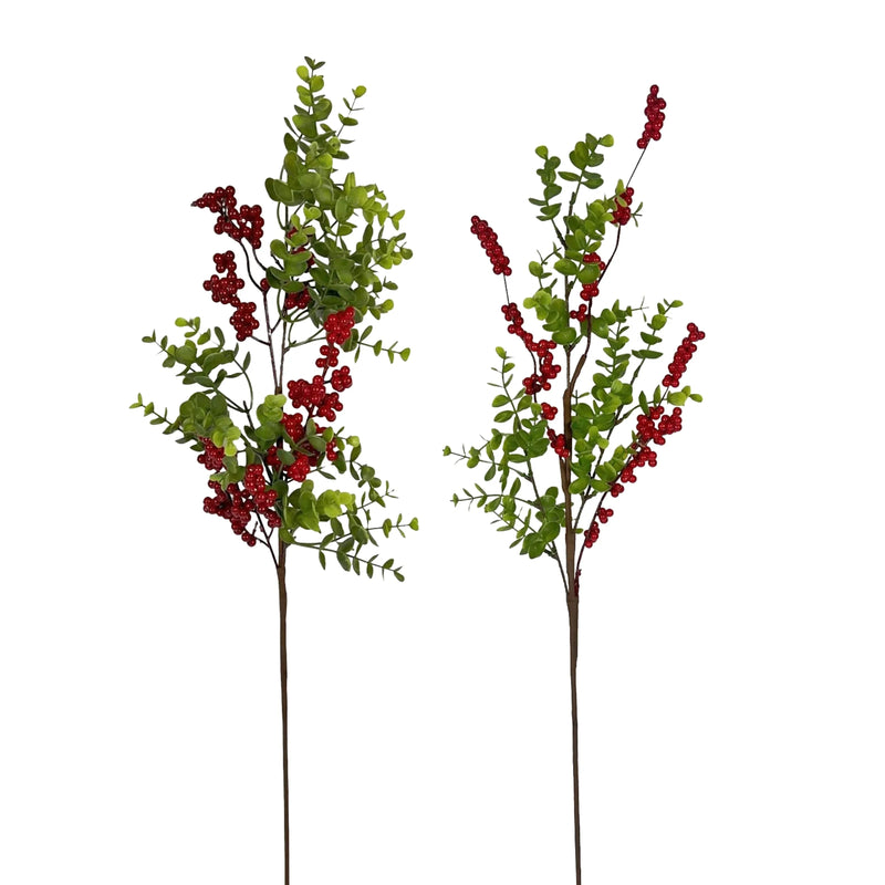Christmas Berry & Leaves Spray, 74 cm – Bulk Buy x24