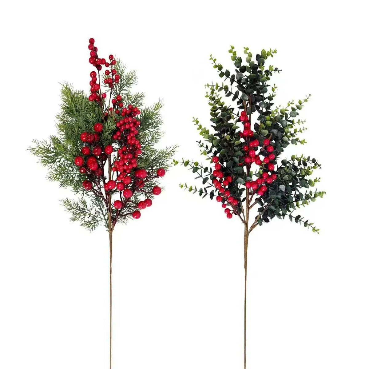 Christmas Red Berry Pick, 81 cm – 2 Assorted Designs, Bulk Buy x12