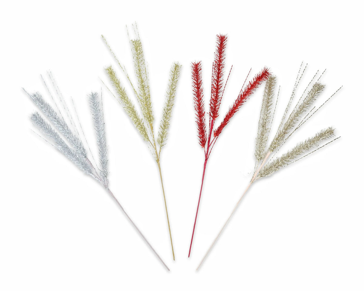 Christmas Glitter Pick, 79 cm – 4 Assorted Designs, Bulk Buy x24