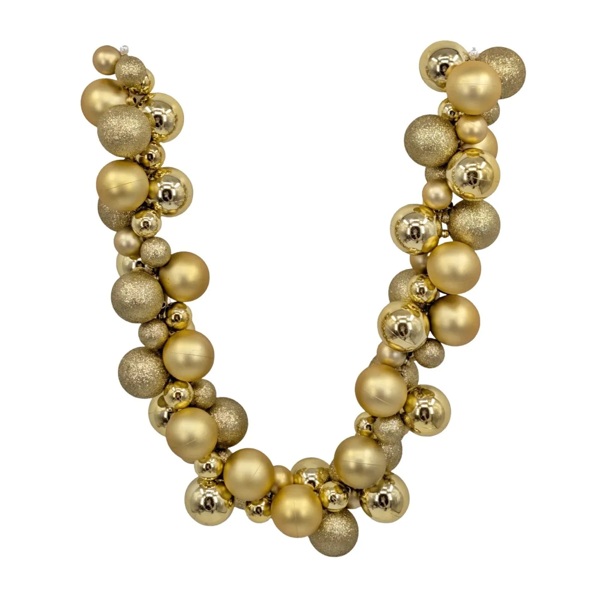 Christmas Gold Bauble Garland, 100 cm – Bulk Buy x4