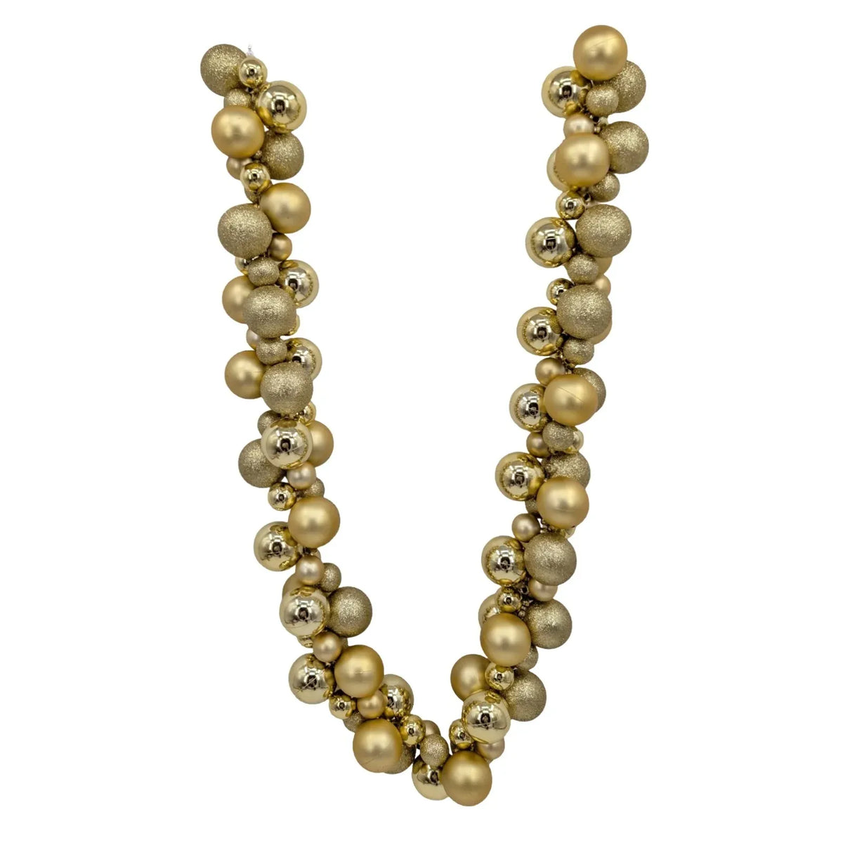 Christmas Gold Bauble Garland, 150 cm – Bulk Buy x4