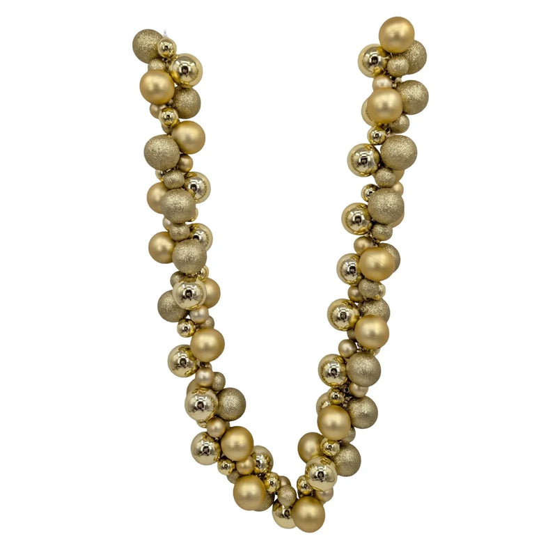 Christmas Gold Bauble Garland, 150 cm – Bulk Buy x4