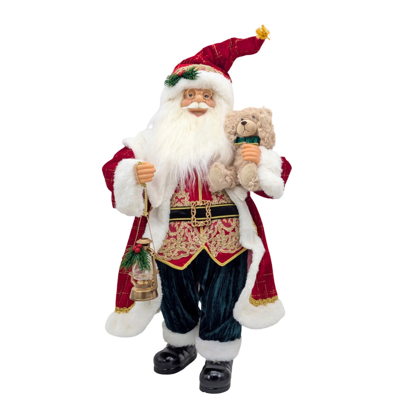 Christmas Red Velvet Santa Claus, 60 cm – Bulk Buy x2