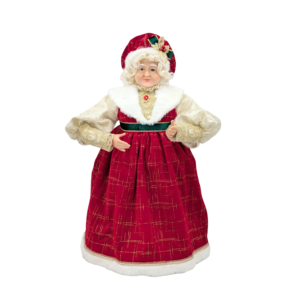 Christmas Red Velvet Mrs Claus, 60 cm – Bulk Buy x2