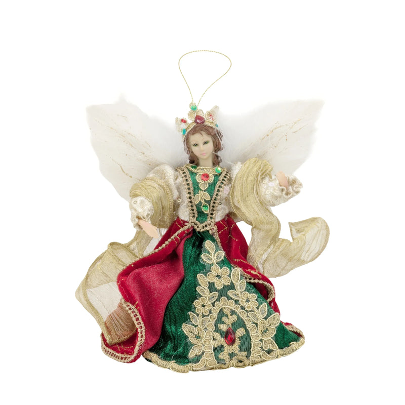 Christmas Red Velvet Hanging Angel, 20 cm – Bulk Buy x6