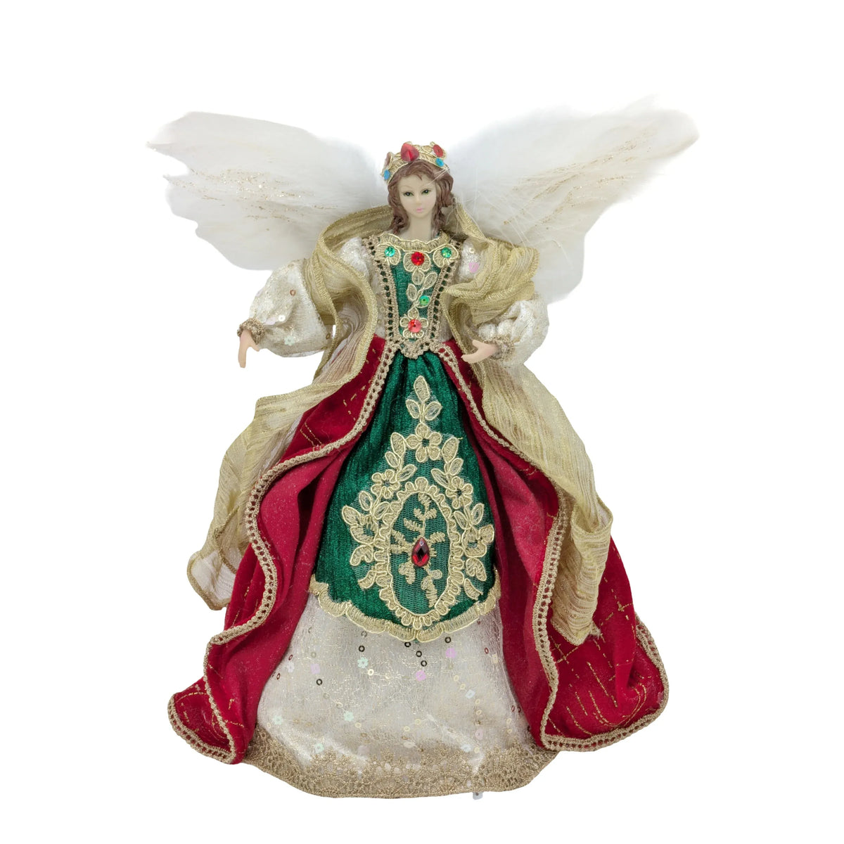 Christmas Red Velvet Angel Tree Topper, 25 cm – Bulk Buy x4