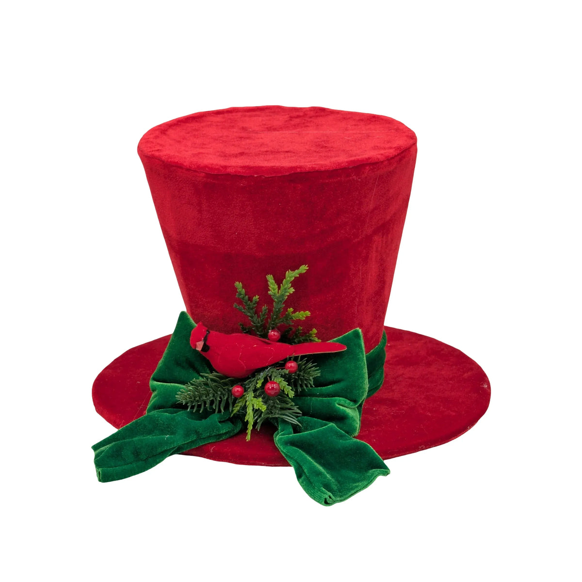 The Velvet Christmas Hat, 27 cm dia. x 19 cm H – Bulk Buy x4