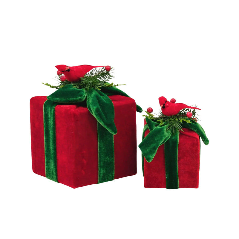 The Velvet Christmas Gift Box, 8.5 cm dia. x 13.5 cm H – Bulk Buy x8