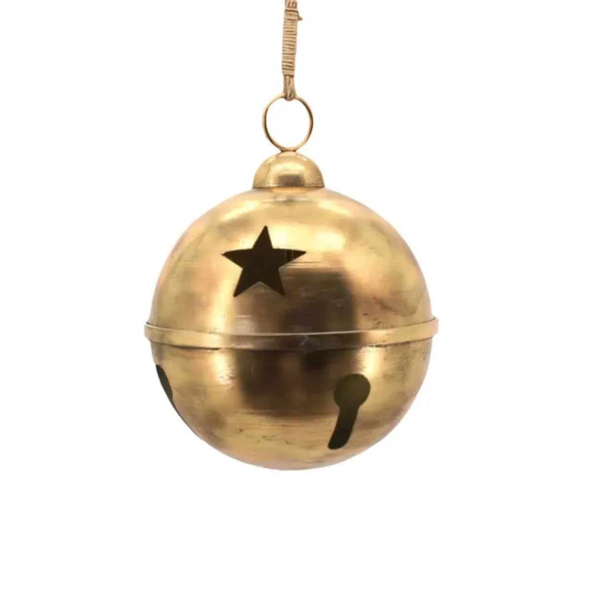 Christmas Antique Gold Metal Star Bell Large, 31 x 31 x 40 cm – Bulk Buy x4