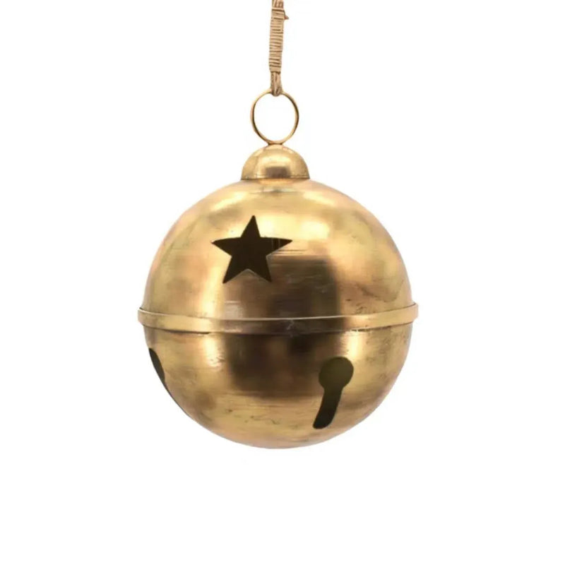 Christmas Antique Gold Metal Star Bell Large, 31 x 31 x 40 cm – Bulk Buy x4