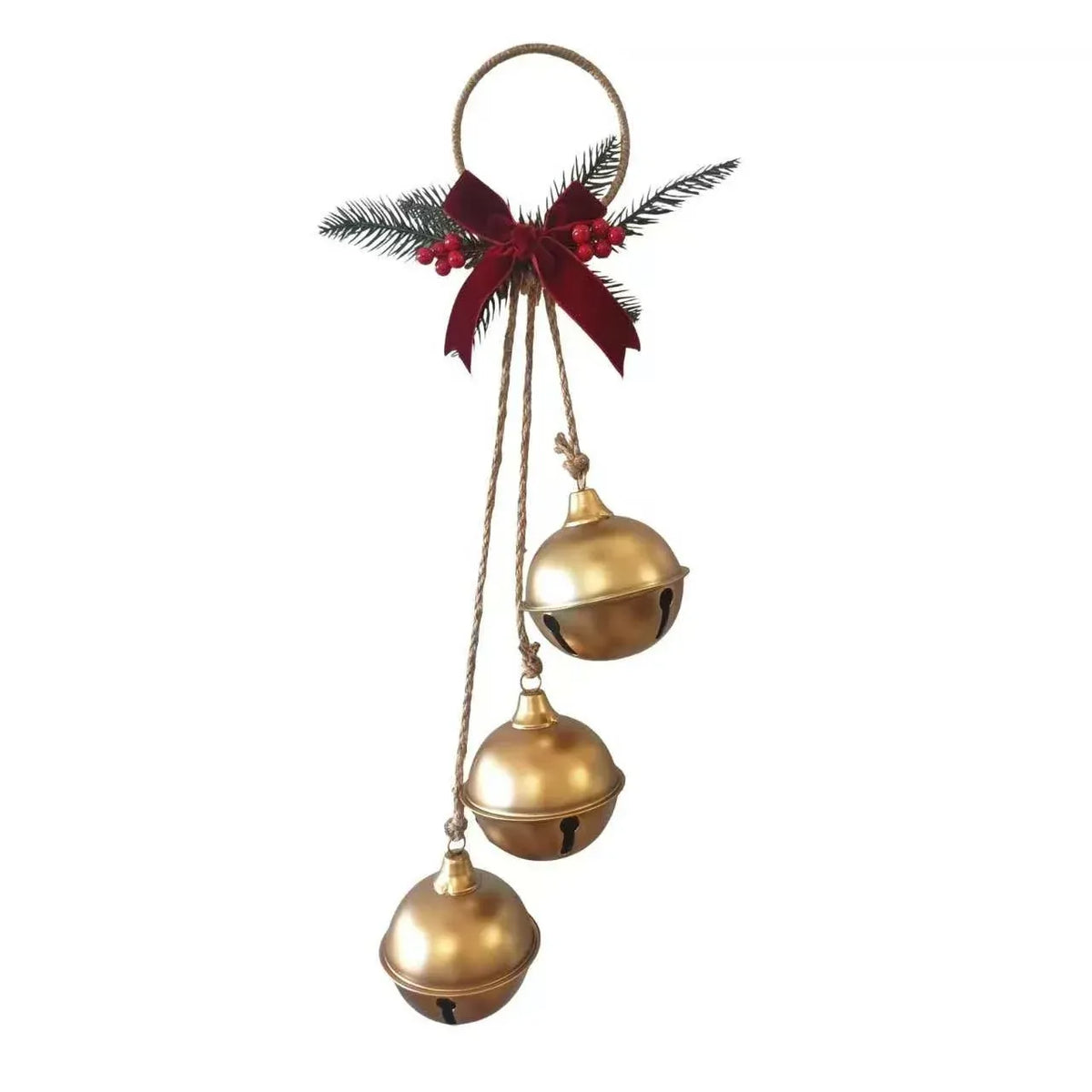 Christmas Gold Bell Hanging Drop, 24 x 10 x 57 cm – Bulk Buy x8