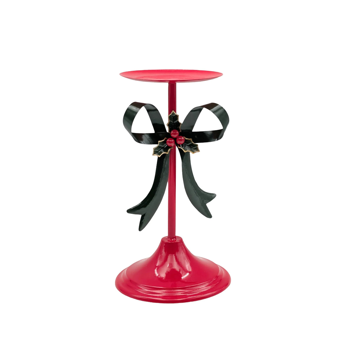 Christmas Metal Bow Candle Holder, 14.3 x 14.3 x 25.5 cm – Bulk Buy x4
