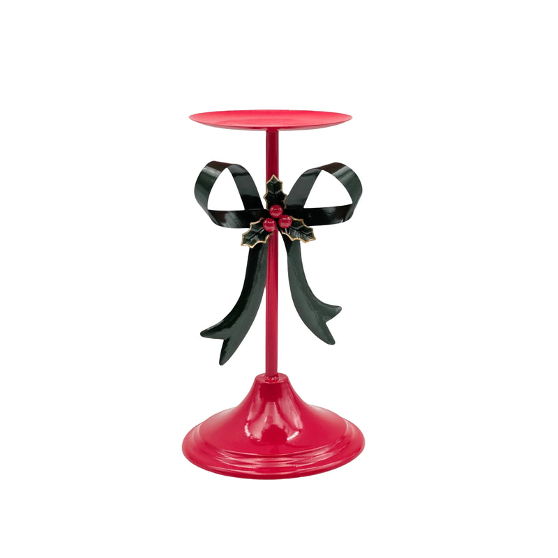 Christmas Metal Bow Candle Holder, 14.3 x 14.3 x 25.5 cm – Bulk Buy x4