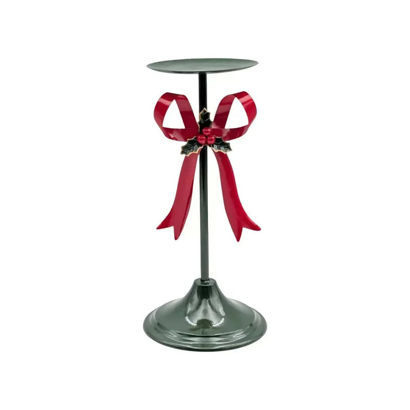 Christmas Metal Bow Candle Holder, 14.3 x 14.3 x 31 cm – Bulk Buy x4
