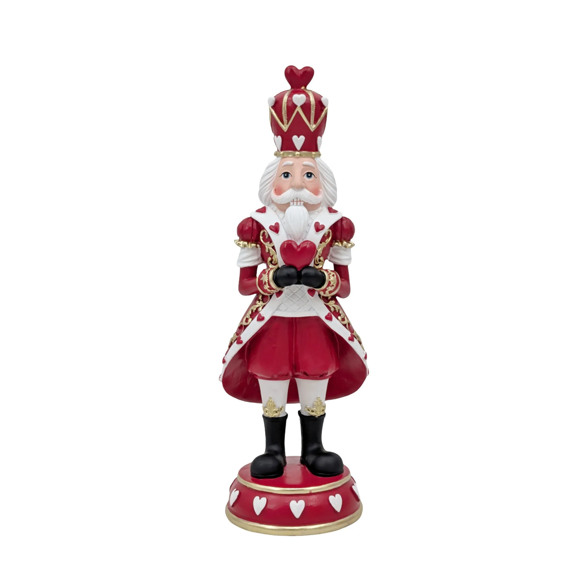 Christmas Resin Heart Pattern Nutcracker, 12.1 x 11.6 x 34.9 cm – Bulk Buy x4