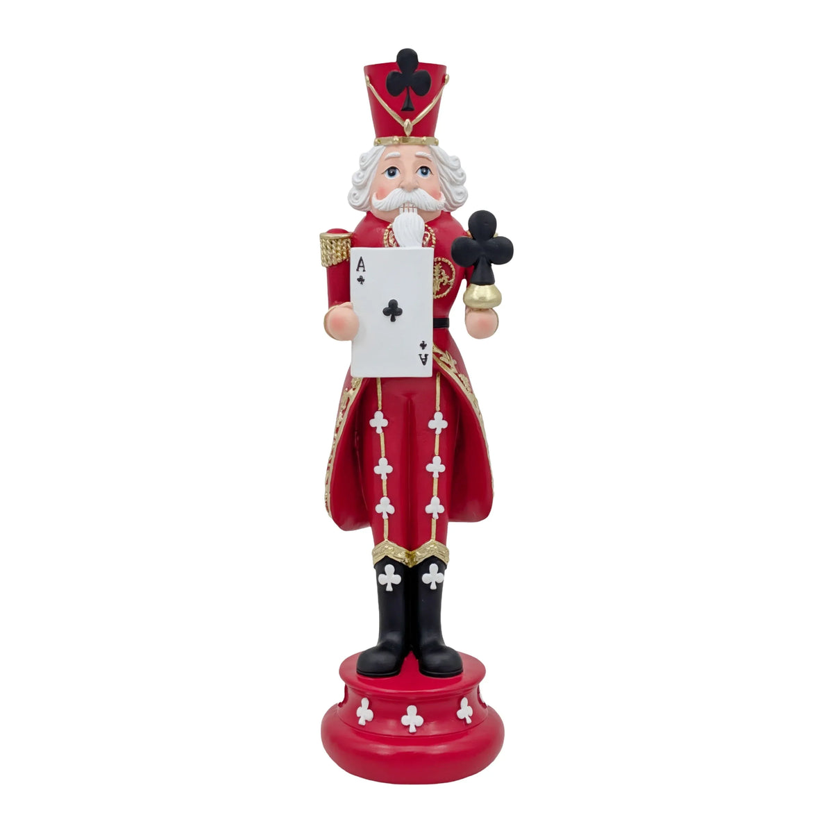Christmas Resin Ace of Clubs Nutcracker, 11.7 x 11.4 x 42.5 cm – Bulk Buy x4