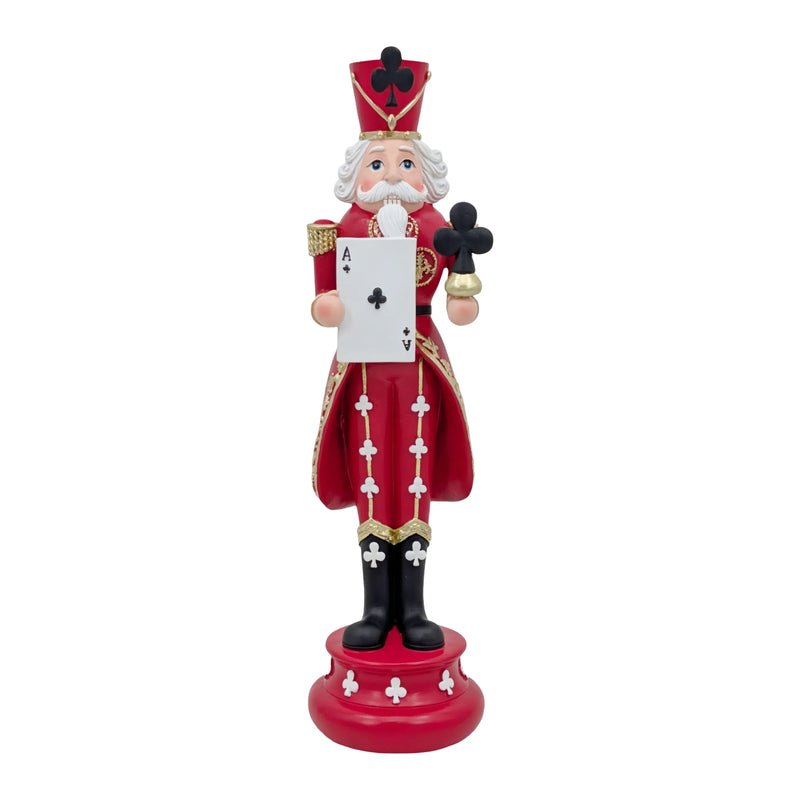 Christmas Resin Ace of Clubs Nutcracker, 11.7 x 11.4 x 42.5 cm – Bulk Buy x4