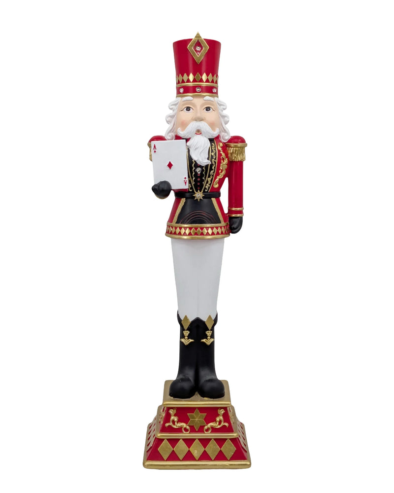 Christmas Ace of Diamonds Nutcracker (MgO), 23 x 23 x 91 cm