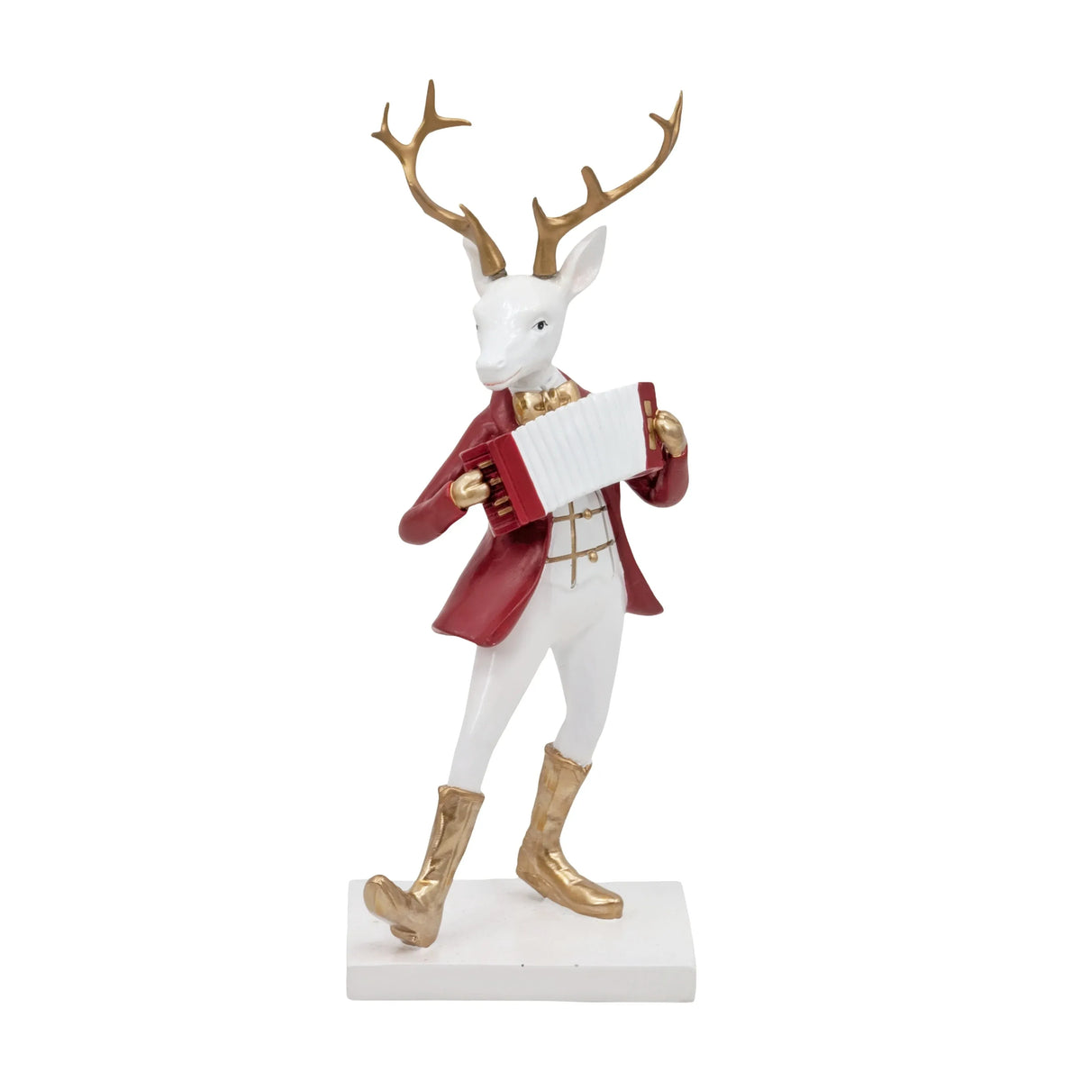 Christmas Polyresin Reindeer Accordionist, 11 x 8.4 x 27 cm – Bulk Buy x6