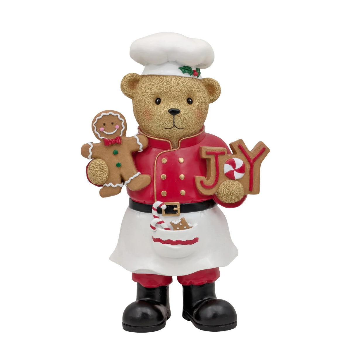 Christmas Polyresin Bear Chef, 26 x 14 x 41 cm – Bulk Buy x4